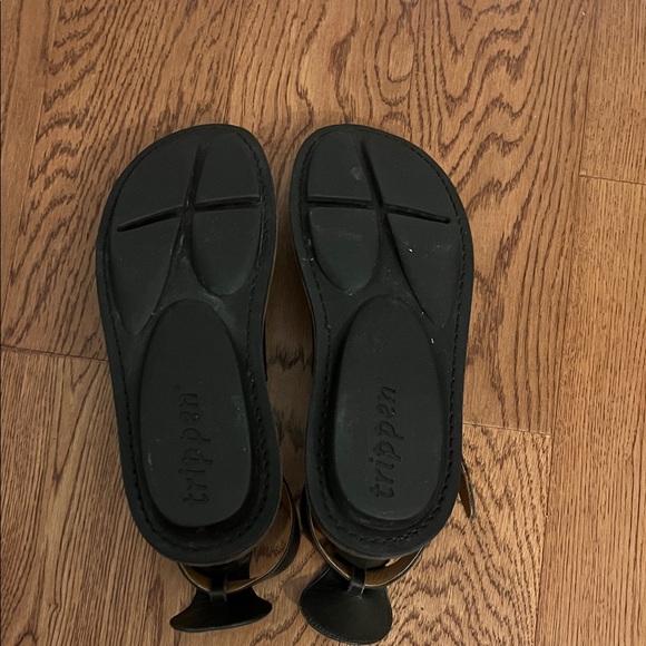 Trippen Dark Olive Green Leather Women's Mary Jane inspired shoes - Picture 6 of 6